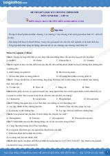 Đề thi giữa kì 1 Sinh 10 Kết nối tri thức - Đề số 5